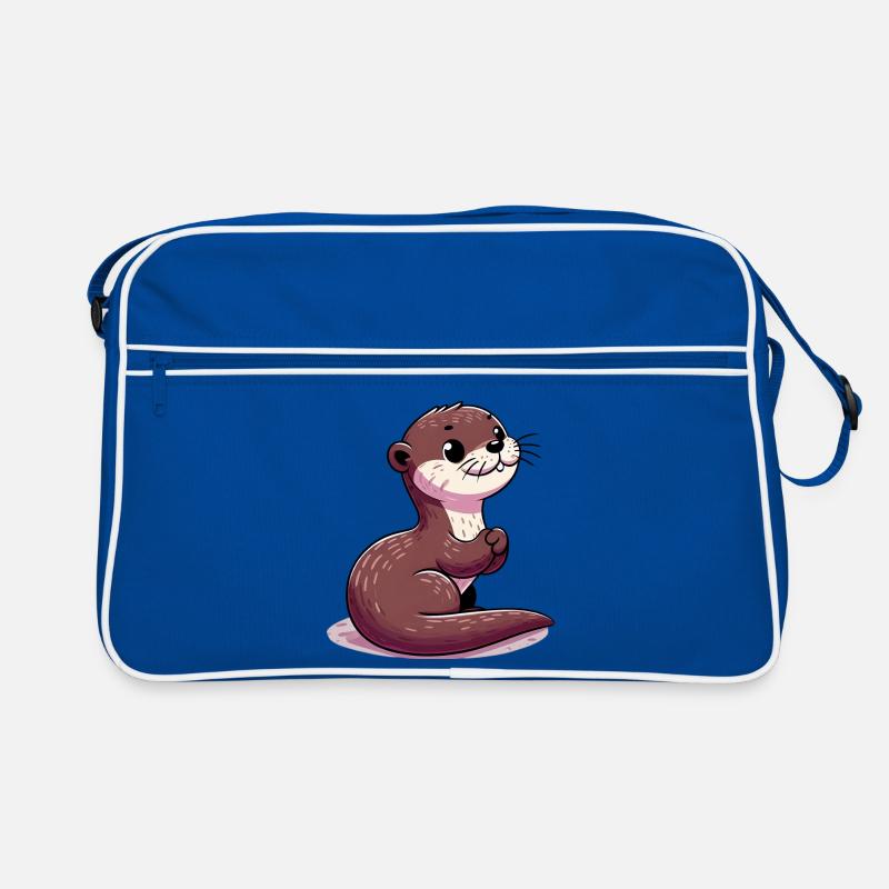 Otter - Retro Tasche - Blau/Weiß
