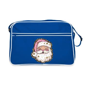 Santa Claus - Retro Tasche - Blau/Weiß - Vorne