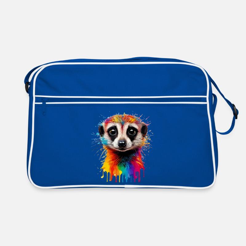 Impression de portrait de suricate coloré Sac Retro