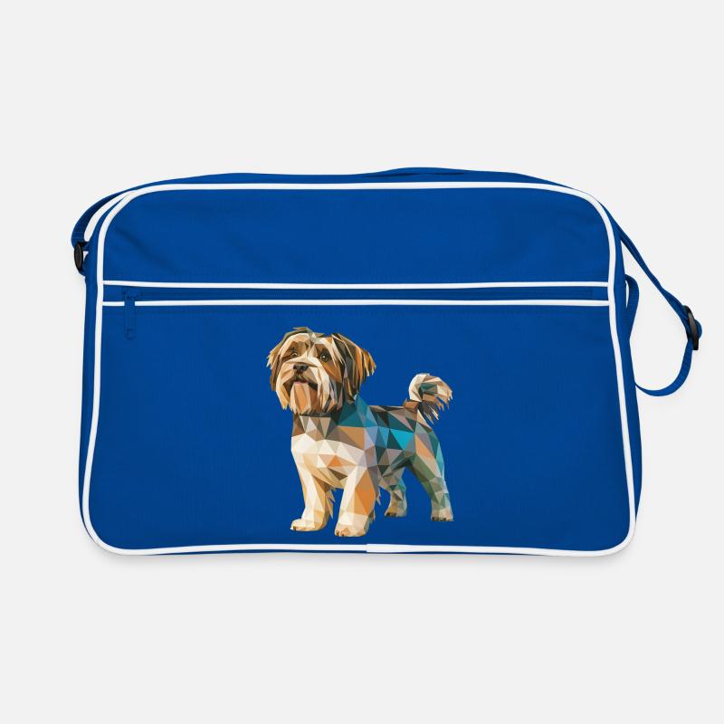 Shih Tzu - Cool Low Poly Logo Sac Retro