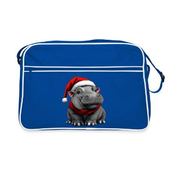 Noël des hippopotames - Sac Retro - bleu/blanc - Devant