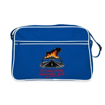 Flammes au-dessus de l’avenue de la rue - Sac Retro - bleu/blanc - Devant