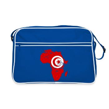 Drapeau de la Tunisie Afrique - Sac Retro - bleu/blanc - Devant