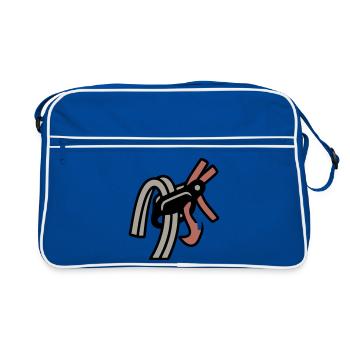 Dispositif d’assurage, mouston d’escalade Bloc - Sac Retro - bleu/blanc - Devant