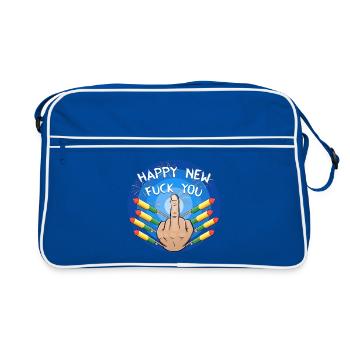 Happy New Fuck You - Retro Bag - blue/white - Front