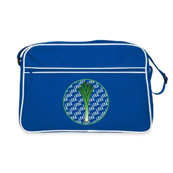 Poireau autour - Sac Retro - bleu/blanc - Devant