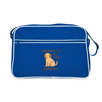 Home is where my dog is - Retro Bag - blue/white - Front
