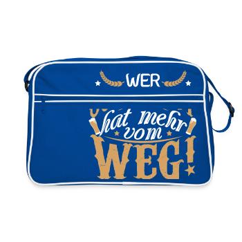 Wer Schwankt - Retro Tasche - Blau/Weiß - Vorne