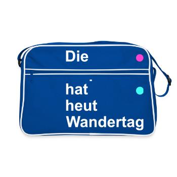 La claque a aujourd'hui jour de randonnée - Sac Retro - bleu/blanc - Devant