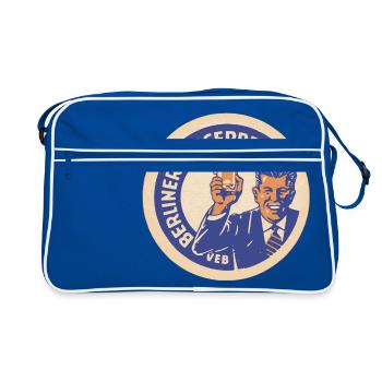 VEB Berliner Buergerbraeu - Retro Tasche - Blau/Weiß - Vorne