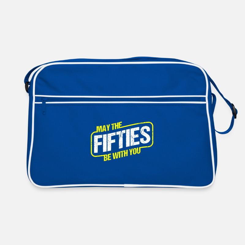 MÖGEN DIE 50ER MIT DIR SEIN - 50. GEBURTSTAG - Retro Tasche - Blau/Weiß