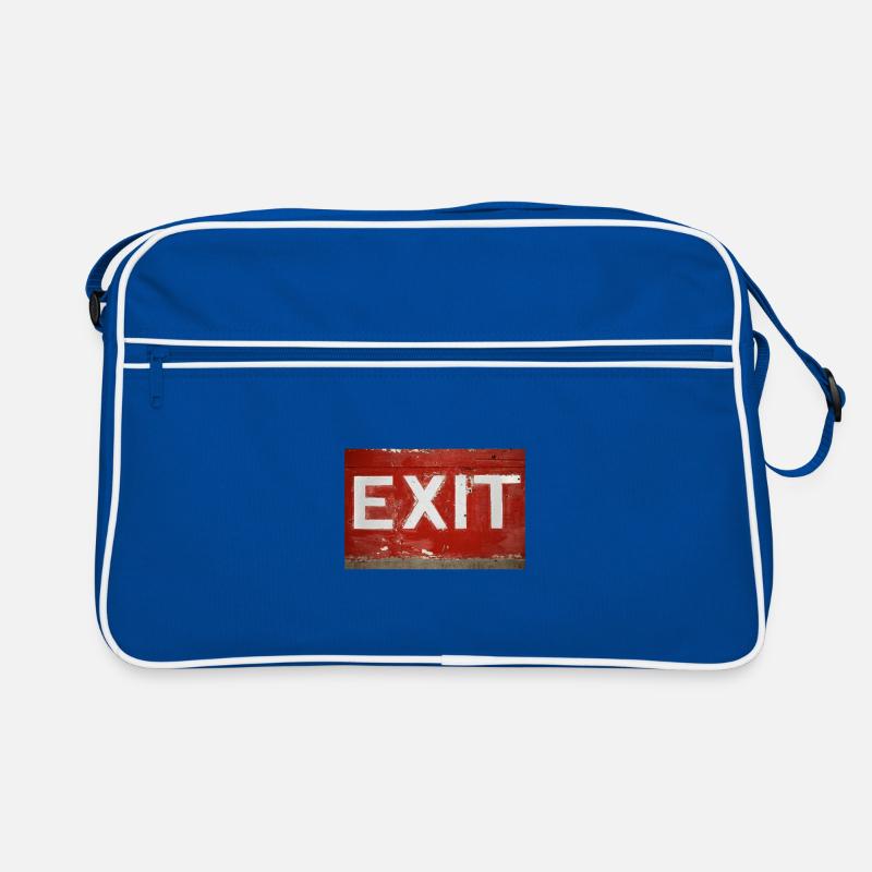 cooles exit shirt design rot Retro Tasche
