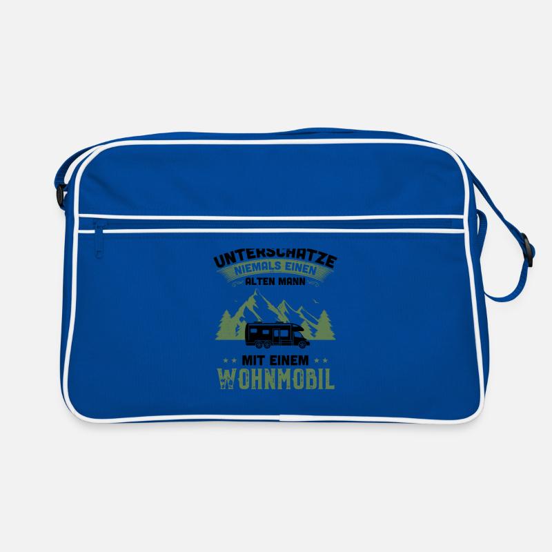 Unterschätze niemals e. alten Mann m. e. Wohnmobil Retro Tasche