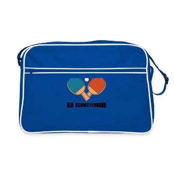 Vieux papillons - tennis de table - Sac Retro - bleu/blanc - Devant
