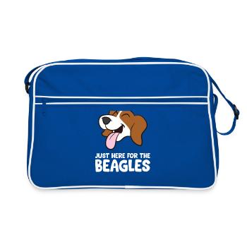 Beagle - Just here for the beagles - Sac Retro - bleu/blanc - Devant