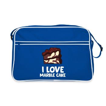 Marble Cake - I love marble cake - Retro Bag - blue/white - Front
