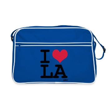 j'aime la - los angeles par wam - Sac Retro - bleu/blanc - Devant