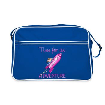 Fusée drôle - Sac Retro - bleu/blanc - Devant