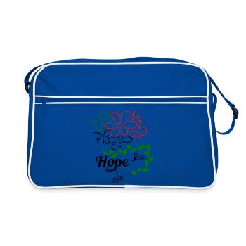 Hope Hoffnung - Sac Retro - bleu/blanc - Devant