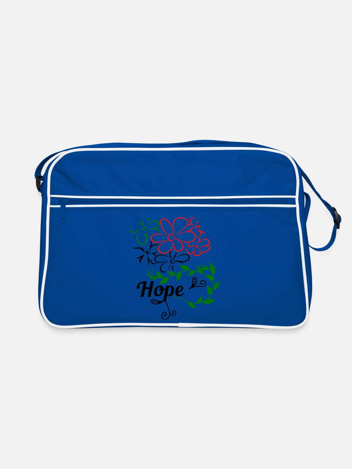 Hope Hoffnung - Retro Bag - blue/white - Front