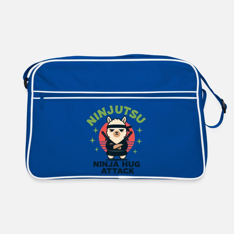 Ninja Llama Cuddle Attack Retro Bag