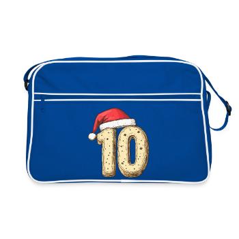 Biscuit de Noël à 10 chiffres - Sac Retro - bleu/blanc - Devant