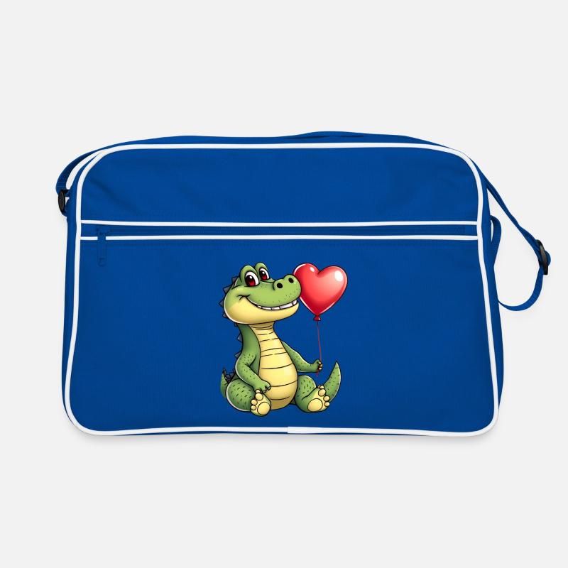 Crocodile Heart Balloon Retro Bag