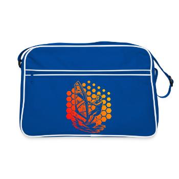 Modern Windsurfing Artwork - Retro Bag - blue/white - Front