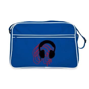 Headphones - Retro Bag - blue/white - Front