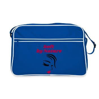 Soft by Nature – Déclaration sur le portrait féminin d’une femme - Sac Retro - bleu/blanc - Devant