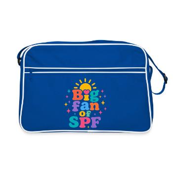 SPF Sun Protection Fan Summer Sun - Retro Bag - blue/white - Front