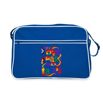 Love Has No Labels Saying for Gays & Lesbians - Retro Bag - blue/white - Front