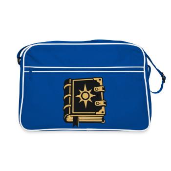 Zauberbuch Stern Magie Icon - Retro Tasche - Blau/Weiß - Vorne