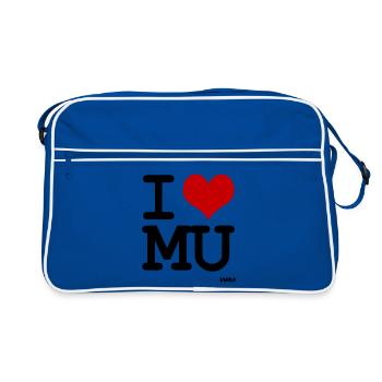 i love mu - Retro Bag - blue/white - Front