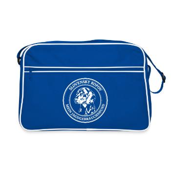 Slovensky Kopov Jagdgebrauchshund Jagdhund Hunde - Retro Tasche - Blau/Weiß - Vorne