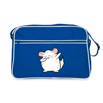 Chinchilla - Dab, dabbing, dancing - Retro Bag - blue/white - Front