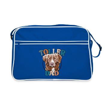 Grand papa chien Nouvelle-Écosse canard Tolling Retriever - Sac Retro - bleu/blanc - Devant
