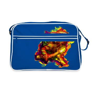 gxp chamaeleon caméléon coloré croquis - Sac Retro - bleu/blanc - Devant