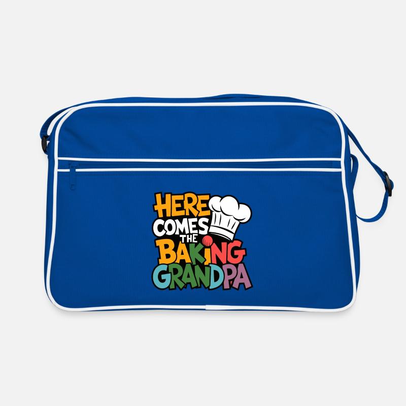 Here comes the baking grandpa funny baker's saying Retro Bag