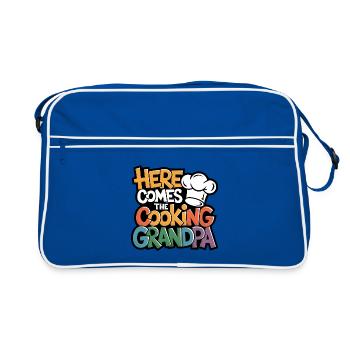 Here comes the cooking grandpa - Retro Bag - blue/white - Front
