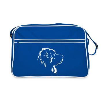 Leonberger Silhouette Chien Chien Wilsigns - Sac Retro - bleu/blanc - Devant