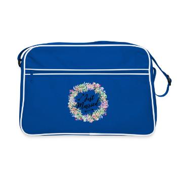 Just Married - just married! - Retro Bag - blue/white - Front