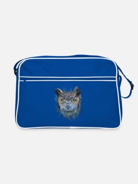 Owl - Sac Retro - bleu/blanc - Devant