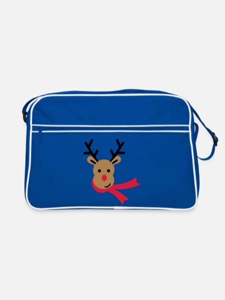 RENTIER - Sac Retro - bleu/blanc - Devant