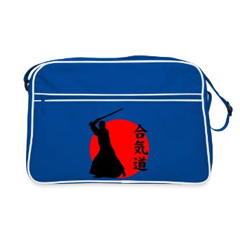 Aïkido - Sac Retro - bleu/blanc - Devant