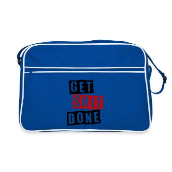 FAITES DE LA MERDE - Sac Retro - bleu/blanc - Devant