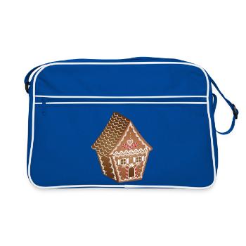 maison en pain d’épices joliment décorée pour Noël - Sac Retro - bleu/blanc - Devant