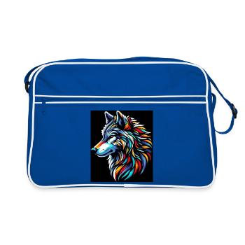 Loup - Sac Retro - bleu/blanc - Devant