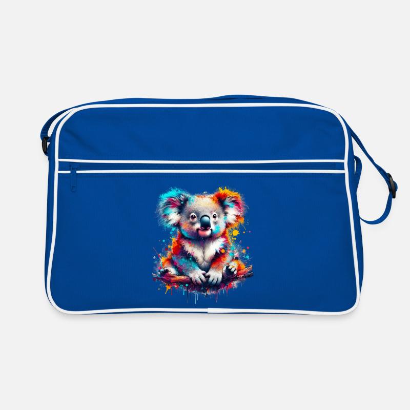 Koala - Retro Tasche - Blau/Weiß