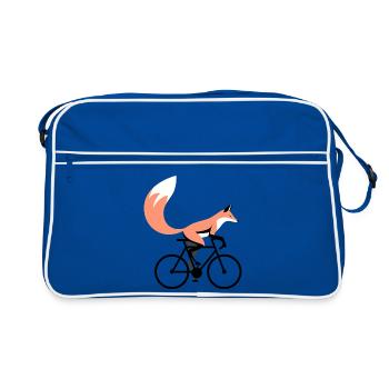 Bicycle Fox - Retro Bag - blue/white - Front
